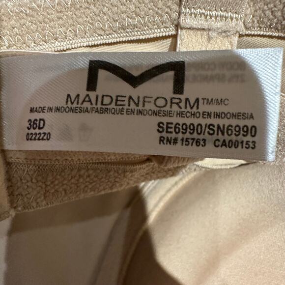Maidenform Size 36D Nude Strapless Bra Foundation Piece Event Wardrobe Staple - Picture 3 of 5